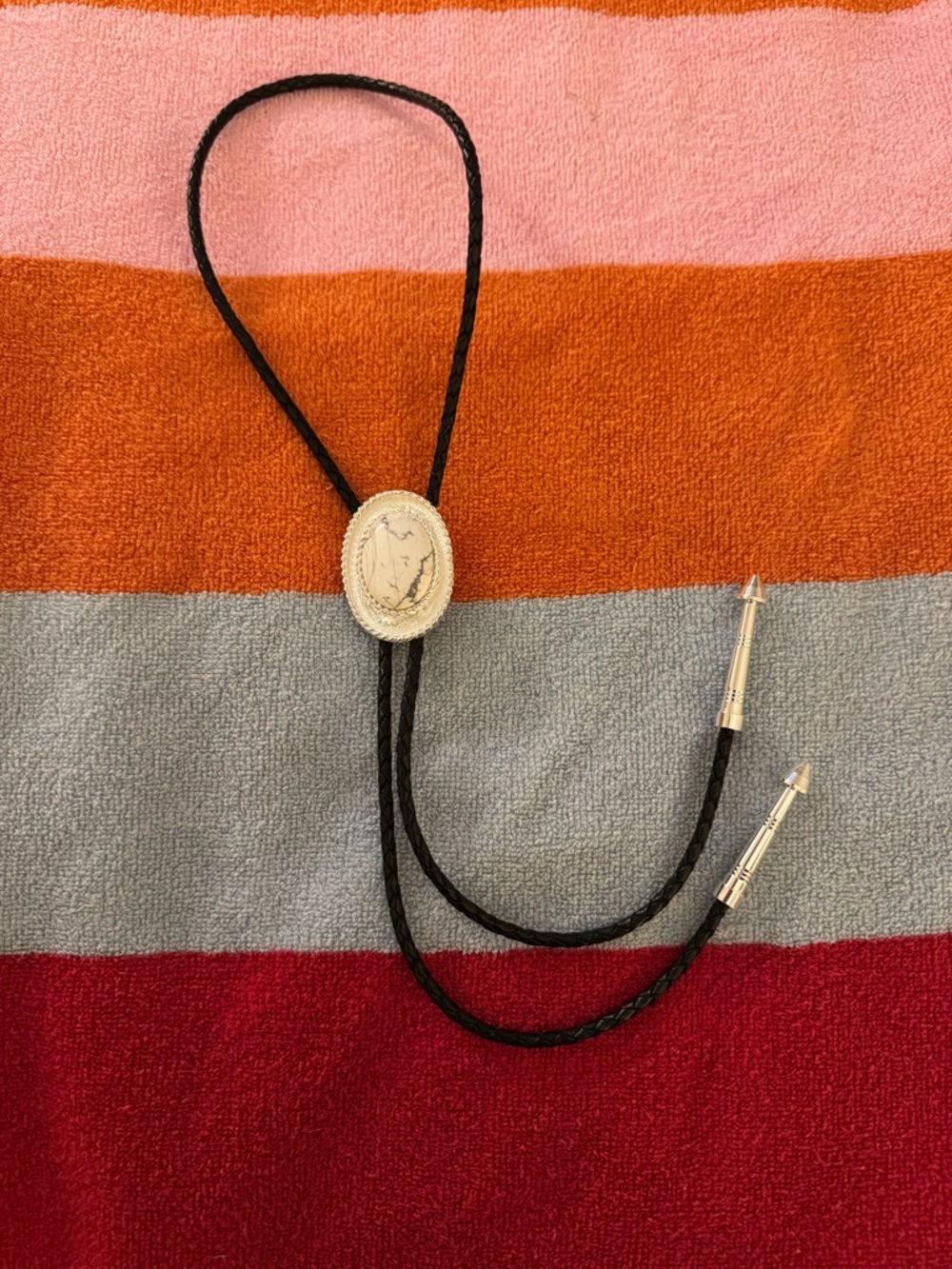Montana Silversmiths Bolo Tie White Buffalo Turquoise